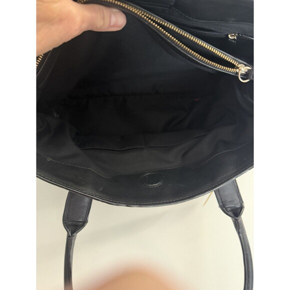 Coach Swagger Carryall Satchel Shoulder Bag Black Pebbled Leather Handbag - Picture 9 of 16